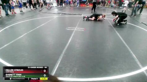 90 lbs Quarterfinal - Everett Finn, Grizzlies Wrestling Club vs Miller Stroud, Hard Rock