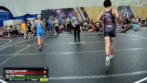 113 lbs Round 4 (8 Team) - Peyton Vowels, Lake WC vs Kyler Hanchosky, Ohio Titan