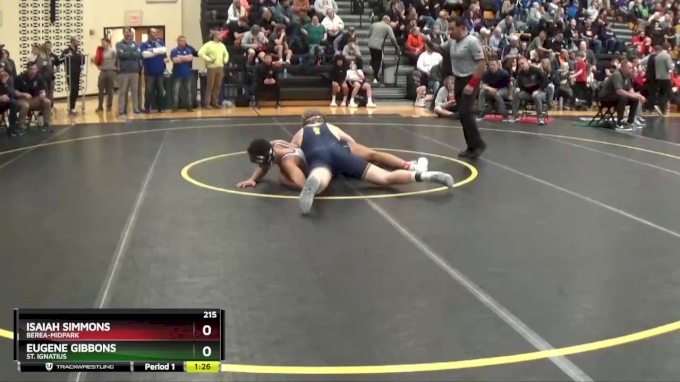 215 Lbs Champ Round 1 Isaiah Simmons Berea Midpark Vs Eugene