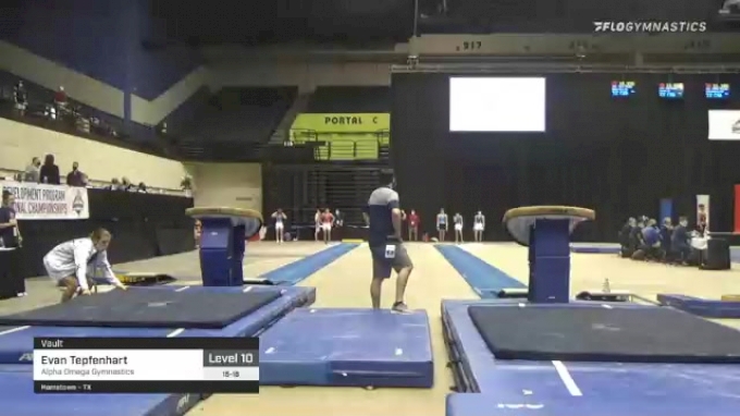 Evan Tepfenhart Vault Alpha Omega Gymnastics 2021 USA Gymnastics