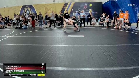 98 lbs Round 1 (8 Team) - Kole Wallace, Warner Elite vs Joseph Prosuch, Lake WC