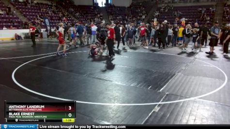 110 lbs Champ. Round 1 - Blake Ernest, Pikes Peak Warriors Wrestling vs Anthony Landrum, Betterman Elite Wrestling