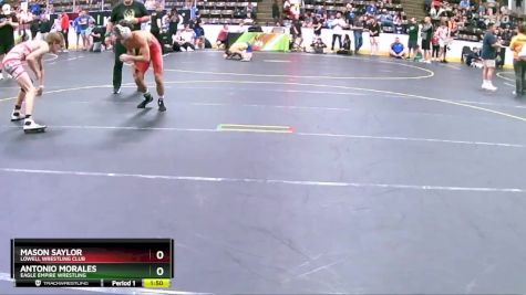 119 lbs Cons. Round 1 - Mason Saylor, Lowell Wrestling Club vs Antonio Morales, Eagle Empire Wrestling