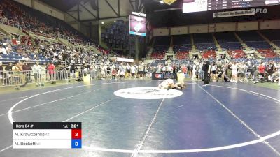 126 lbs Cons 64 #1 - Matthew Krawczenko, AZ vs Mycah Beckett, WI