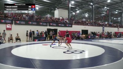 61 kg Champ. Rd Of 16 - Tegan Sherk, Pinnacle Wrestling Club vs Deven Casey, Pennsylvania RTC