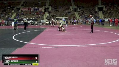 7A 106 lbs Semifinal - Micah Swiger, Daphne vs Noah Krauss, Auburn