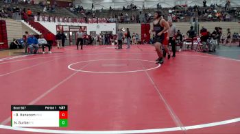 202-229 lbs Round 1 - Barrett Hanscom, Pike vs Nathaniel Surber, Franklin Central