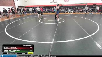 120 lbs Champ. Round 1 - Brayden Teunissen, Woodstock (MARIAN) vs Emmett Arens, Hoffman Estates (CONANT)