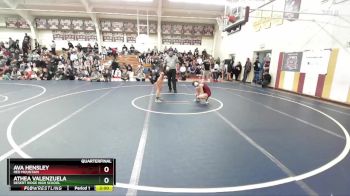 107 lbs Quarterfinal - Athea Valenzuela, Desert Ridge High School vs Ava Hensley, Red Mountain