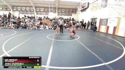 107 lbs Quarterfinal - Athea Valenzuela, Desert Ridge High School vs Ava Hensley, Red Mountain