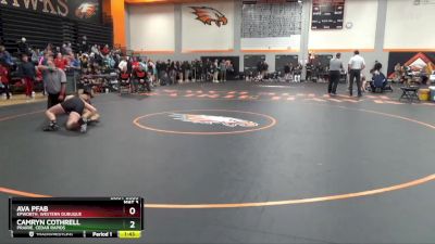 170 lbs Quarterfinal - Ava Pfab, Epworth, Western Dubuque vs Camryn Cothrell, Prairie, Cedar Rapids