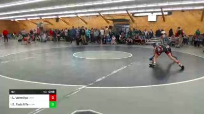 93 lbs Quarterfinal - Levi Vermilya, Canton vs Shawn Radcliffe, Kunkletown