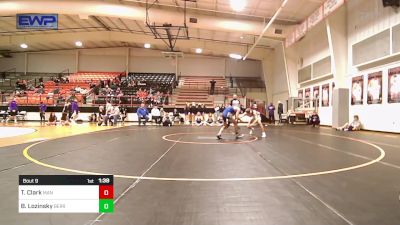 120 lbs Quarterfinal - Tucker Clark, Mannford High School vs Brice Lozinsky, Berryhill High School