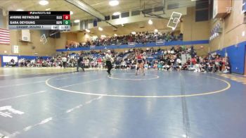 125lbs Champ. Round 1 - Averie Reynolds, Black Hills (Girls) vs Sara DeYoung, Rogers (Puyallup) (Girls)