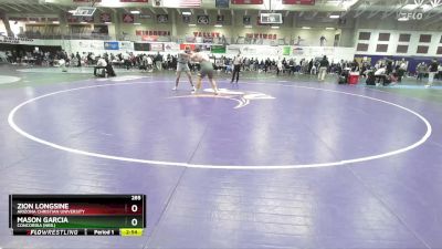 285 lbs Cons. Round 4 - Zion Longsine, Arizona Christian University vs Mason Garcia, Concordia (Neb.)