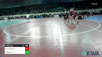 128 lbs Round Of 16 - Hailey Troulakis, Owasso Girls JH vs Peyton Reaves, Perry Girls Wrestling Club
