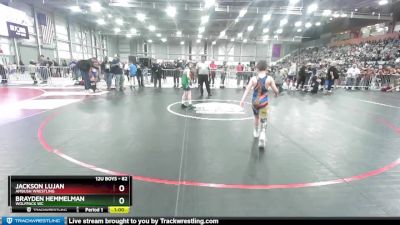 82 lbs Cons. Round 1 - Jackson Lujan, Ambush Wrestling vs Brayden Hemmelman, Wolfpack WC