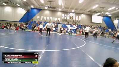 88 lbs Semifinal - Royce Hernandez, Sanderson Wrestling Academy vs Cache Hearty, Northside Wrestling Club