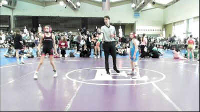 85 lbs Rr Rnd 1 - Mikaela Reyes, All I See Is Gold Academy - Girls vs Ava Clemens, Cordoba Trained (Sand Storm Sisters)