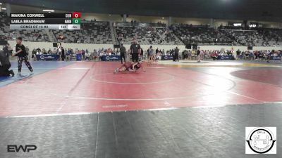 94 lbs Consi Of 16 #2 - Makina Coxwell, Clinton, Ok vs Laela Bradshaw, Harrah
