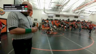 144 lbs Quarterfinal - Braxton Winfrey, Tongue River vs Santiago Cruz, Rock Springs