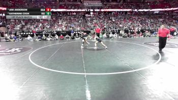 100 lbs 1st Place Match - Aini Anderson, Holmen vs Katherine Cook, Freedom