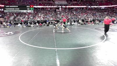 100 lbs 1st Place Match - Aini Anderson, Holmen vs Katherine Cook, Freedom