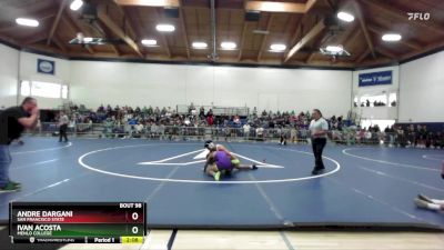 141 lbs Semifinal - Ivan Acosta, Menlo College vs Andre Dargani, San Francisco State