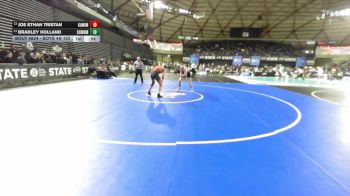Boys 4A 150 lbs 5th Place Match - Bradley Holland, Sumner vs Joe Ethan Tristan, Kamiakin