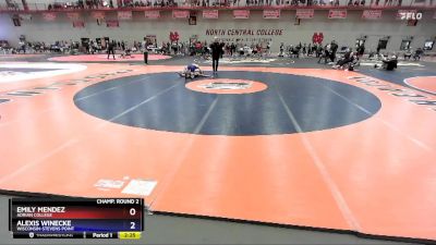 109 lbs Champ. Round 2 - Emily Mendez, Adrian College vs Alexis Winecke, Wisconsin-Stevens Point