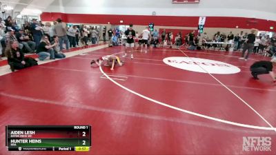 57-64 lbs Round 1 - Aiden Lesh, Eaton Reds WC vs Hunter Heins, HRA