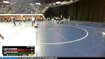 92 lbs Quarterfinal - Jack Schreiber, Iowa vs Zakari Willems, Iowa