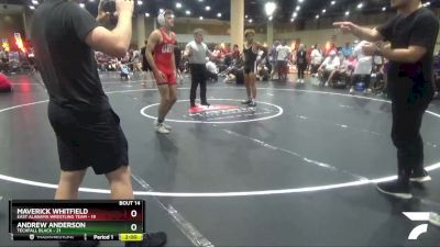 157 lbs Round 5 (6 Team) - Maverick Whitfield, East Alabama Wrestling Team vs Andrew Anderson, Techfall Black