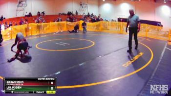 132 lbs Champ. Round 2 - Lin Jayden, Cerritos vs Julian Solis, Calvary Chapel SA