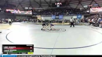 Girls 105 lbs Semifinal - Libby Roberts, University (Girls) vs Cailee Denison, Tonasket (Girls)