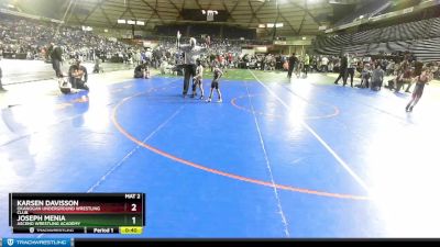 56 lbs Cons. Round 3 - Joseph Menia, Ascend Wrestling Academy vs Karsen Davisson, Okanogan Underground Wrestling Club