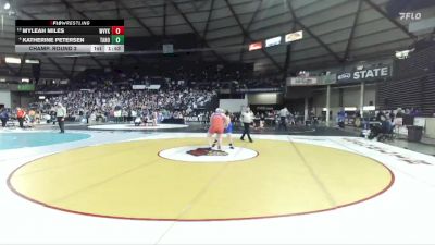 Girls 4A 235 lbs Champ. Round 2 - Myleah Miles, West Valley (Yakima) (Girls) vs Katherine Petersen, Tahoma (Girls)
