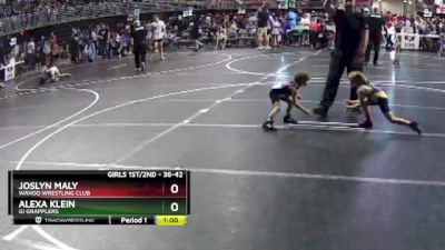 36-42 lbs Round 3 - Joslyn Maly, Wahoo Wrestling Club vs Alexa Klein, GI Grapplers