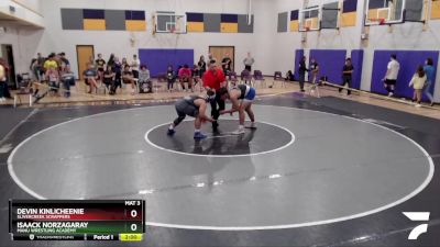 215 lbs Semifinal - Devin Kinlicheenie, Slivercreek Scrappers vs Isaack Norzagaray, Manu Wrestling Academy