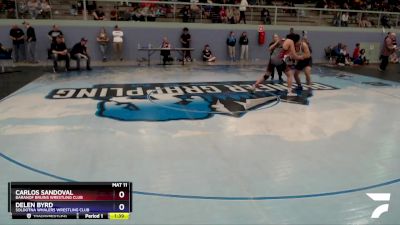 160 lbs Final - Carlos Sandoval, Baranof Bruins Wrestling Club vs Delen Byrd, Soldotna Whalers Wrestling Club
