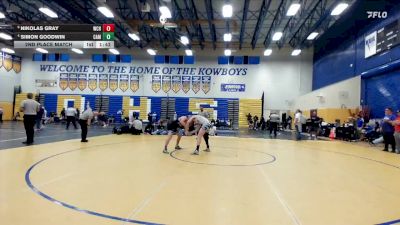150 Blue 2nd Place Match - Nikolas Gray, Wellington Community Hs vs Simon Goodwin, Camden