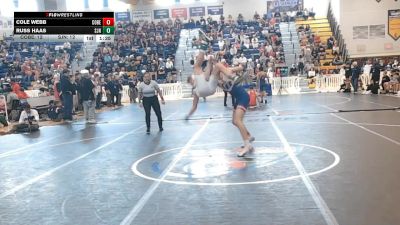 138 lbs Semifinals (8 Team) - Cole Webb, Cocoa Beach vs Russ Haas, St. John Neumann