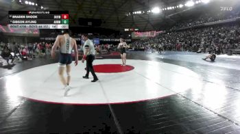 Boys 4A 157 lbs Cons. Semi - Gibson Ayling, Auburn Riverside vs Braden Shook, South Kitsap