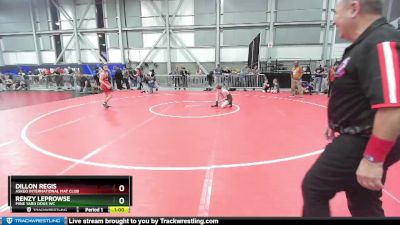 100 lbs Quarterfinal - Dillon Regis, Askeo International Mat Club vs Renzy Leprowse, Mine Yard Dogs WC