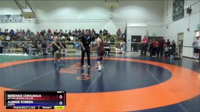 131 lbs Cons. Round 3 - Berenice Chihuahua, Mt. San Antonio College vs Aubree Koreen, Cuesta