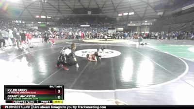 84 lbs Quarterfinal - Grant Lancaster, Port Angeles Wrestling Club vs Kyler Parry, Mt Spokane Wrestling Club