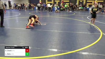 96 lbs Quarterfinal - Stephen Cheek, Brecksville vs Lee Delia, Jersey74