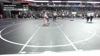 130 lbs Consi Of 4 - Naomi Cosgrove, Sulphur Jr Storms vs Willow Welch, Lions WC