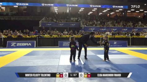 Winter Felicity Tolentino vs Elisa Marchiori Finardi 2026 Pan Kids Jiu-Jitsu IBJJF Championship