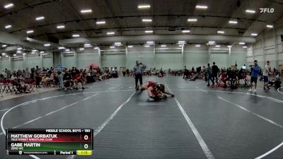 180 lbs Round 3 - Gabe Martin, Zero Wc vs Matthew Gorbatuk, Yale Street Wrestling Club